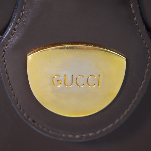 OLD Gucci　総皮マドモアゼルバッグ(茶)