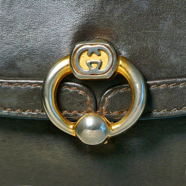 OLD Gucci 茶2Way総皮ショルダー