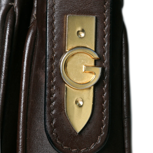 OLD Gucci 茶2Way総皮ショルダー