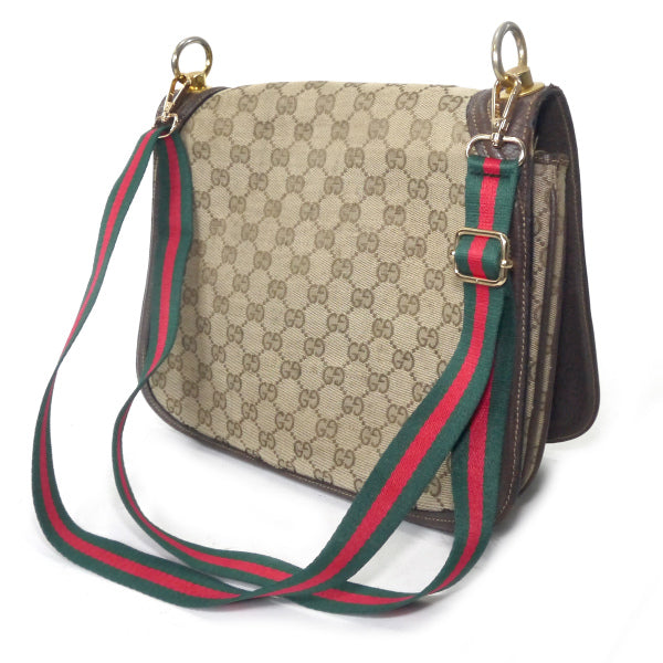 OLD Gucci 代表作！70sインターロッキングGシェリーショルダー（茶/ジャガード ）