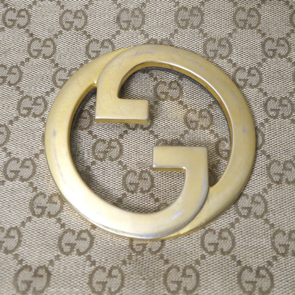 OLD Gucci 代表作！70sインターロッキングGシェリーショルダー（茶/ジャガード ）