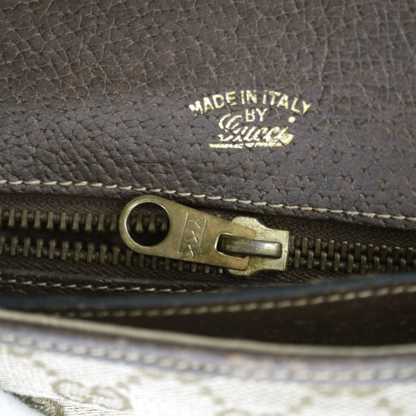 OLD Gucci 代表作！70sインターロッキングGシェリーショルダー（茶/ジャガード ）