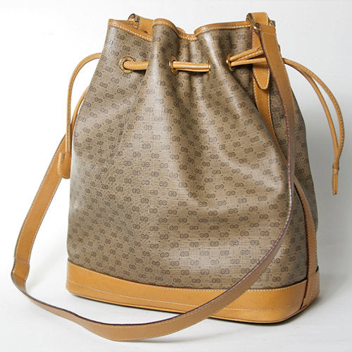 OLD Gucci　マイクロGG巾着ショルダー（キャメル）