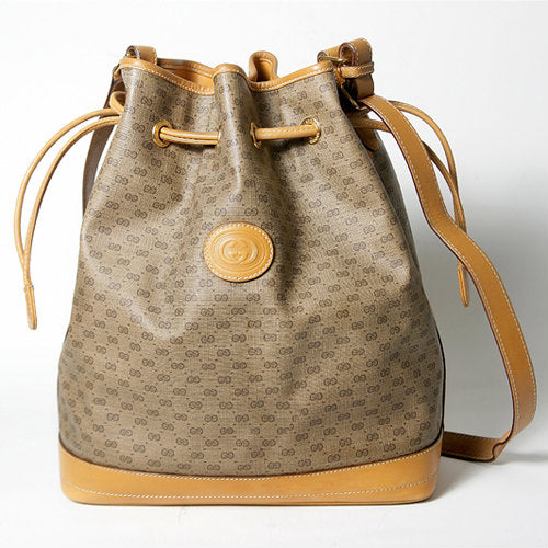 OLD Gucci　マイクロGG巾着ショルダー（キャメル）