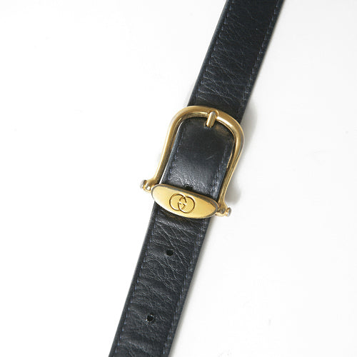 OLD Gucci  ダークネイビー総皮ショルダー