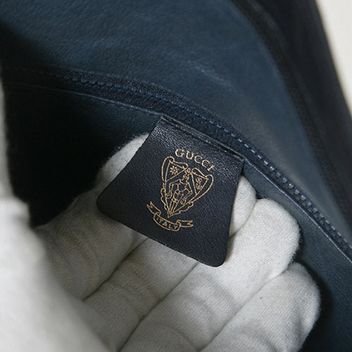 OLD Gucci  ダークネイビー総皮ショルダー