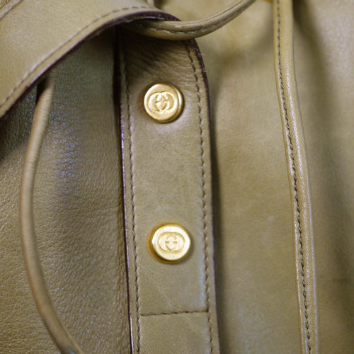 OLD Gucci オリーブグリーン巾着ショルダー