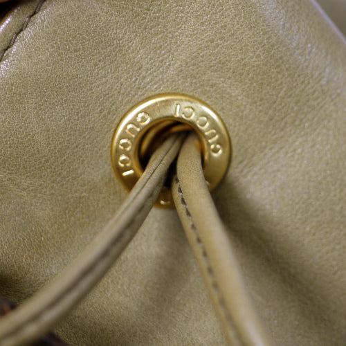 OLD Gucci オリーブグリーン巾着ショルダー