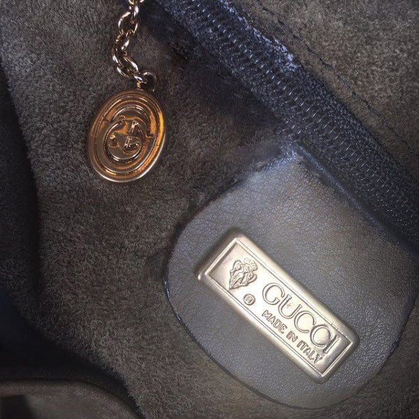 OLD Gucci オリーブグリーン巾着ショルダー