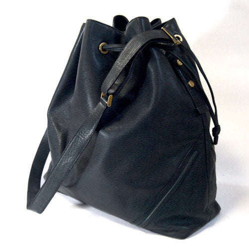 OLD Gucci  ダークネイビー巾着ショルダー