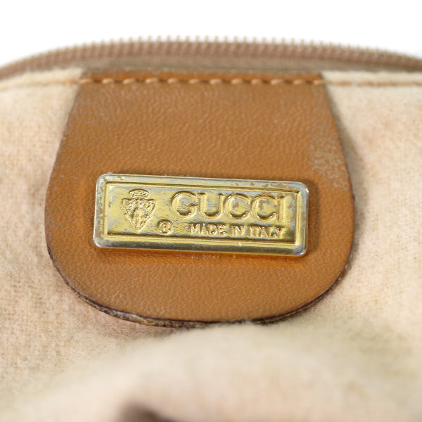 OLD Gucci　マイクロGG巾着ミニショルダー（キャメル×白）