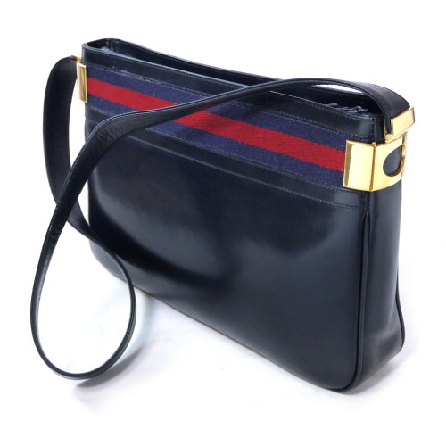 OLD Gucci シェリー革ワンショルダー（紺）