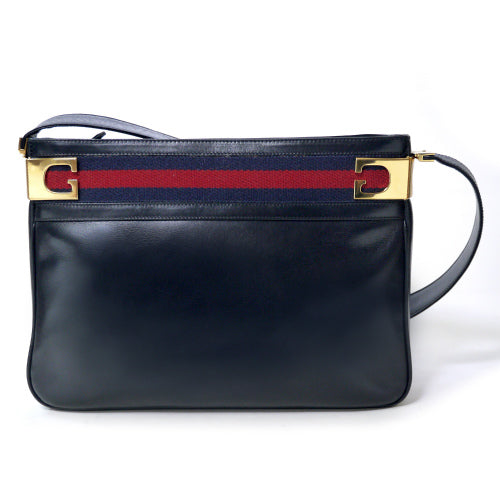 OLD Gucci シェリー革ワンショルダー（紺）