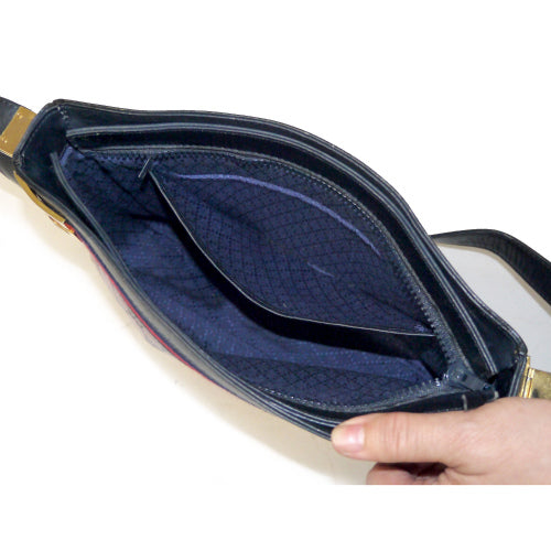 OLD Gucci 横シェリーワンショルダー（紺・ピンク）