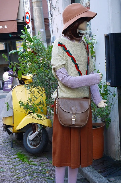 OLD Gucci Plus デッドストック半円ポシェット（カーキ）