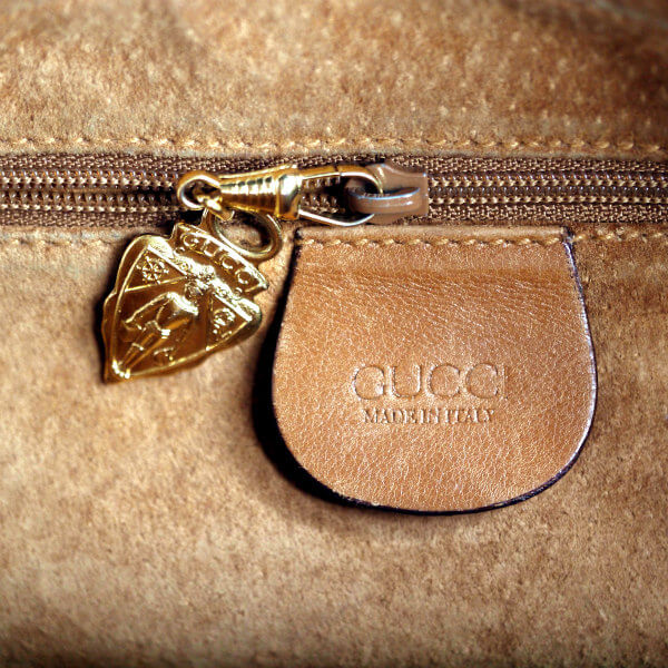 OLD Gucci　総革GGロゴ ミニポシェット（明茶）