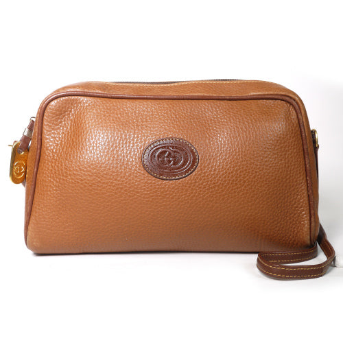 OLD Gucci　総皮斜めがけポシェット（キャメル）