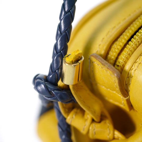 OLD GucciキャンディFLORAポシェット（黄×紺）