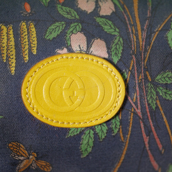 OLD GucciキャンディFLORAポシェット（黄×紺）