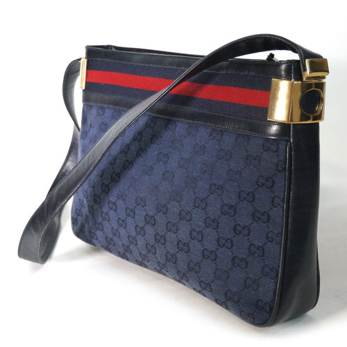 OLD Gucci　ジャガードワンショルダー（青）