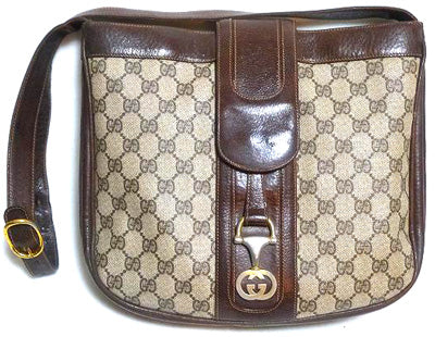 OLD Gucci　ビット金具ショルダー（茶）