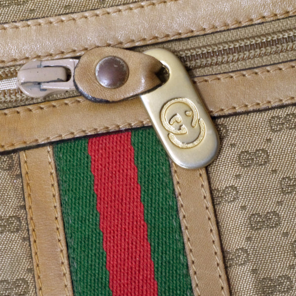 OLD Gucci マイクロＧＧシェリー定番ショルダー（キャメル/ジャガード）