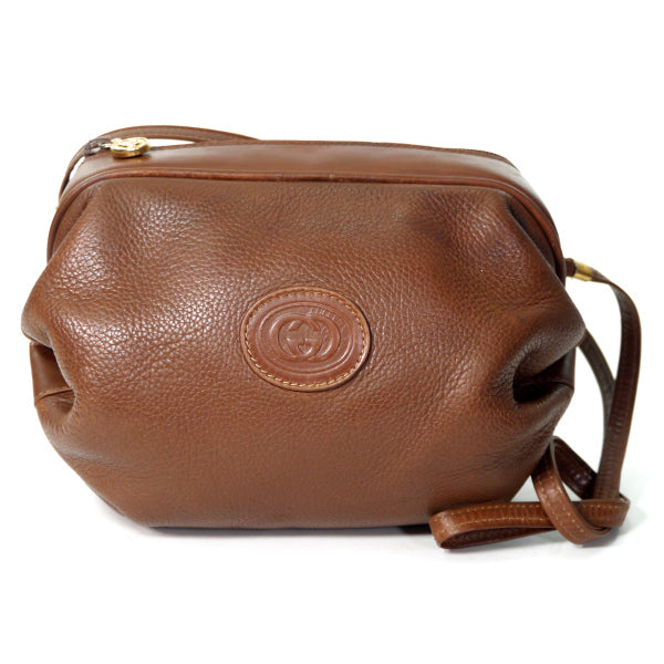 OLD Gucci 総革キャンディポシェット（茶）