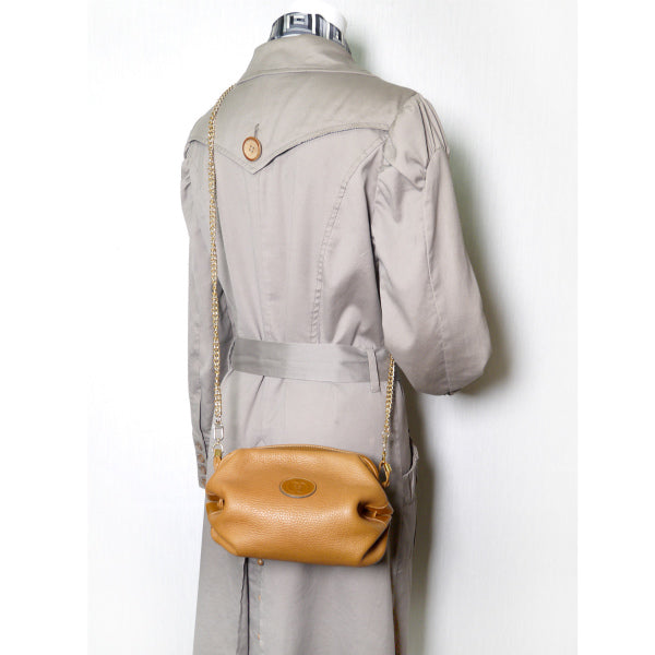 OLD Gucci 総革キャンディ チェーンポシェット（明茶）