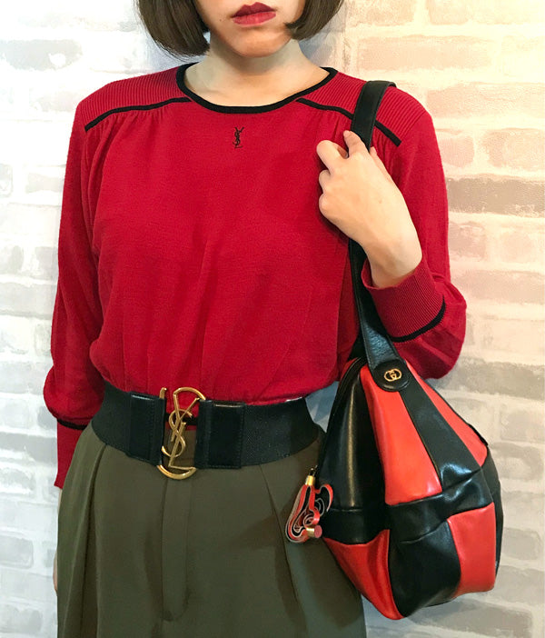 OLD Gucci 形が変わる！カメレオンバッグ（オレンジ/黒）