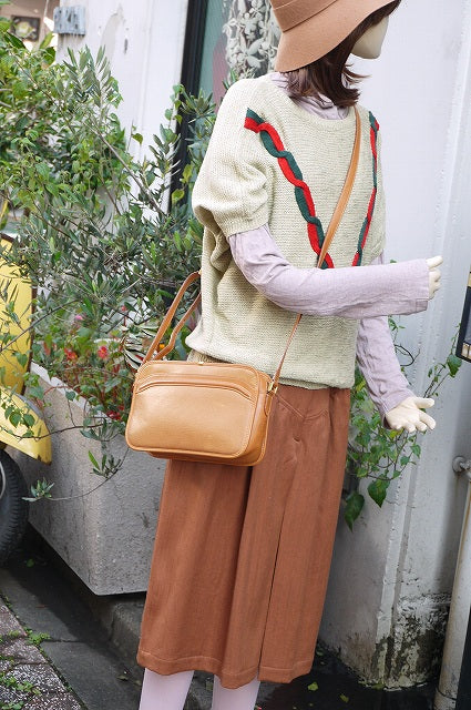 OLD Gucci 総皮ポシェット（キャメル）
