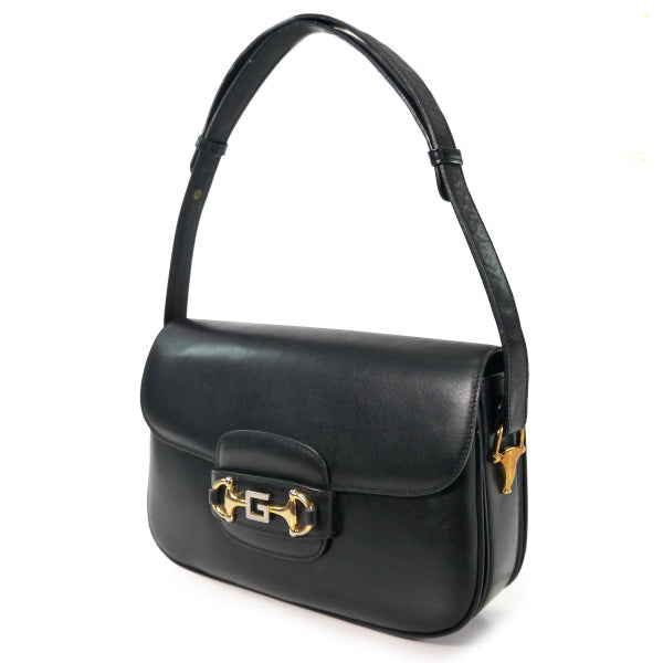OLD Gucci　総革ビット&G金具2WAYショルダー(黒)