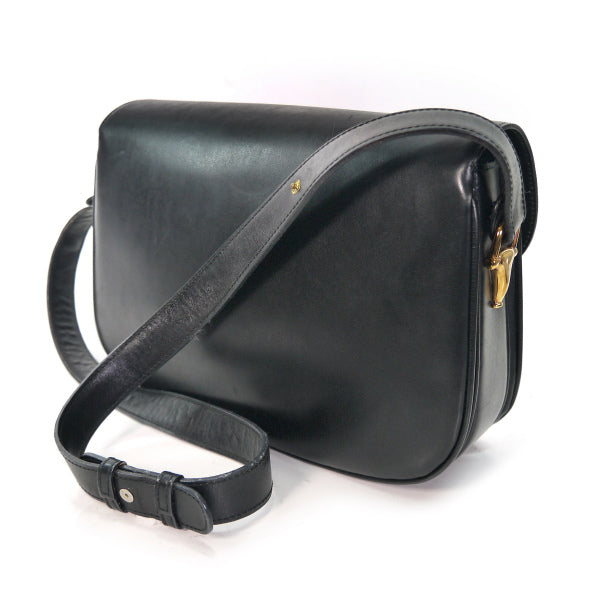 OLD Gucci　総革ビット&G金具2WAYショルダー(黒)