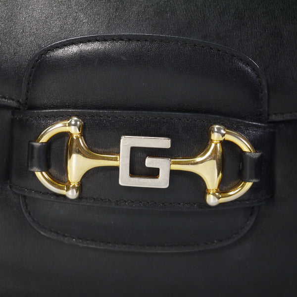 OLD Gucci　総革ビット&G金具2WAYショルダー(黒)