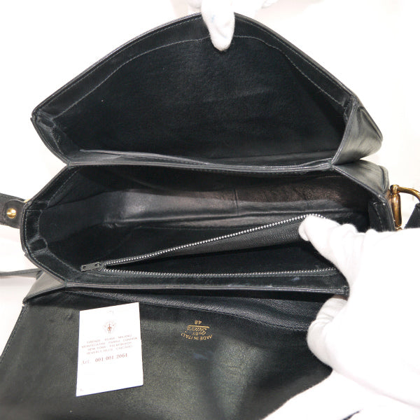 OLD Gucci　総革ビット&G金具2WAYショルダー(黒)