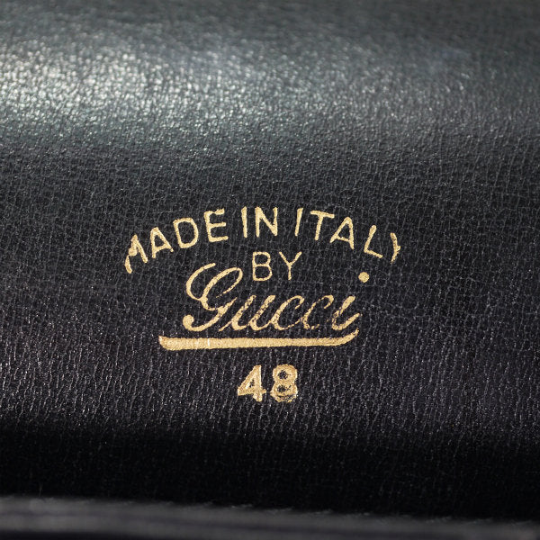 OLD Gucci　総革ビット&G金具2WAYショルダー(黒)