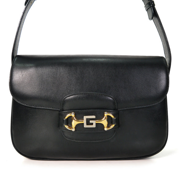 OLD Gucci　総革ビット&G金具2WAYショルダー(黒)