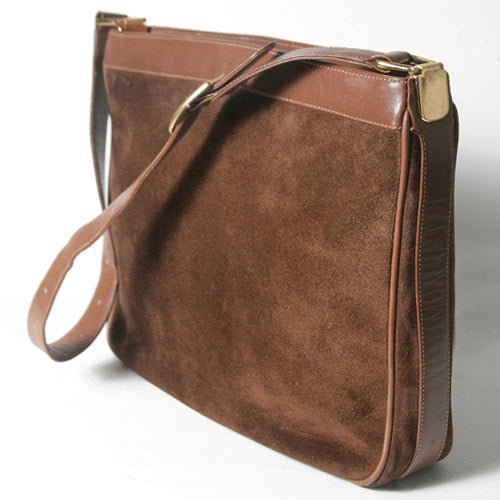 OLD Gucci　スクエアスエードビットショルダー（茶）