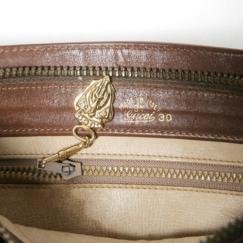 OLD Gucci　スクエアスエードビットショルダー（茶）