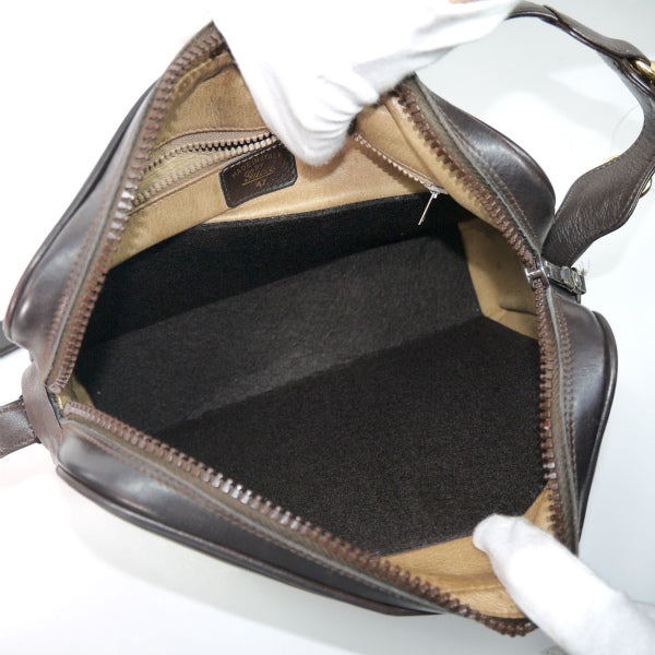 OLD Gucci 70ｓ総革サイドビットショルダー（濃茶）