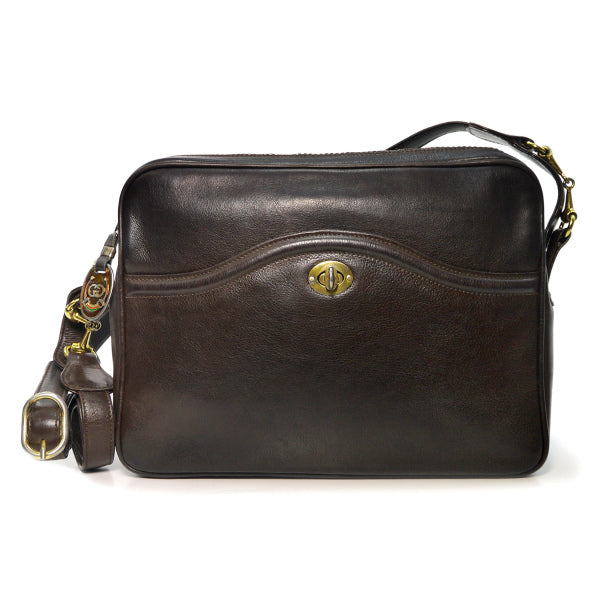 OLD Gucci 70ｓ総革サイドビットショルダー（濃茶）