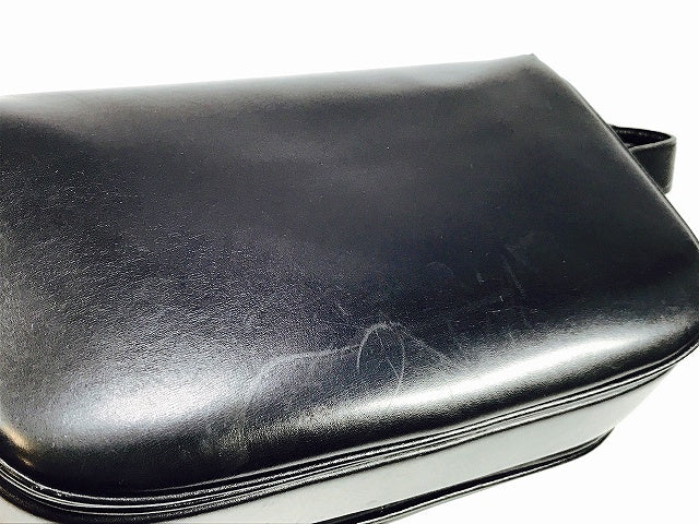 OLD Gucci＜訳あり＞総革ビット&GG金具ショルダー(黒)