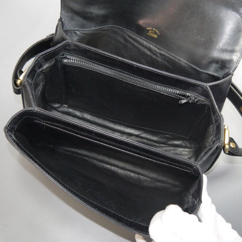 OLD Gucci＜訳あり＞総革ビット&GG金具ショルダー(黒)