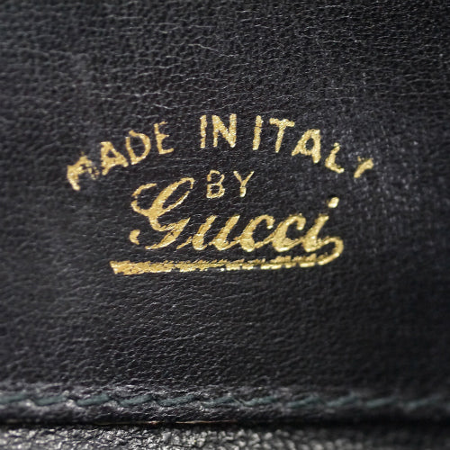 OLD Gucci＜訳あり＞総革ビット&GG金具ショルダー(黒)