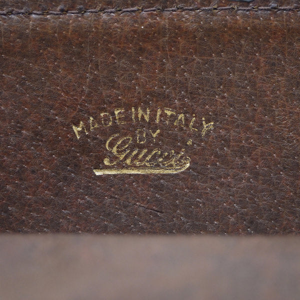 OLD Gucci　レア!!スエードG金具ビットショルダー（茶）