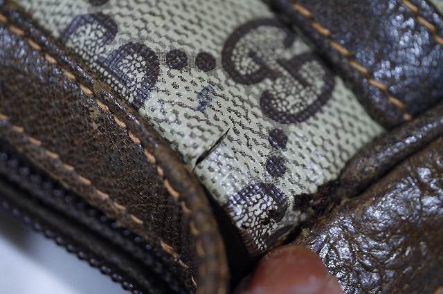 OLD Gucci＜訳アリ＞ ビット金具ショルダー（茶）