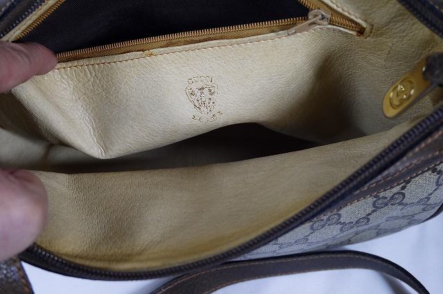 OLD Gucci＜訳アリ＞ ビット金具ショルダー（茶）