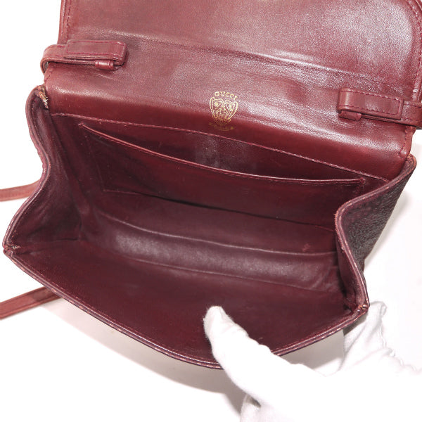 OLD Gucci　2WAYパンチングショルダー（ボルドー）