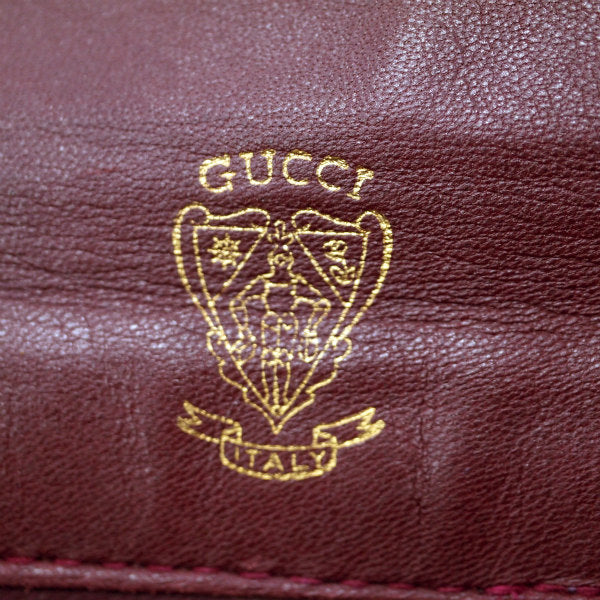 OLD Gucci　2WAYパンチングショルダー（ボルドー）