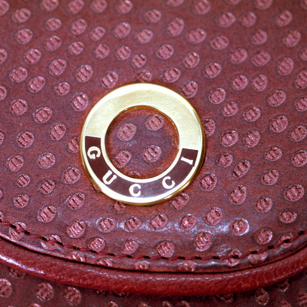 OLD Gucci　2WAYパンチングショルダー（ボルドー）