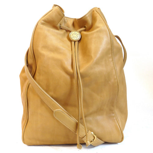 OLD Gucci ラム巾着型ショルダー（ベージュ）